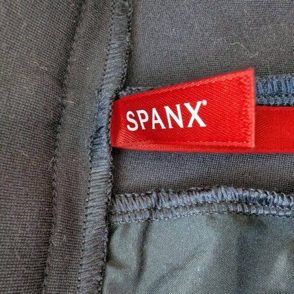Spanx SPANXsupersmooth™ PerfectFit Ponte Wide Leg Pant Large Navy Blue NWOT - Picture 7 of 10